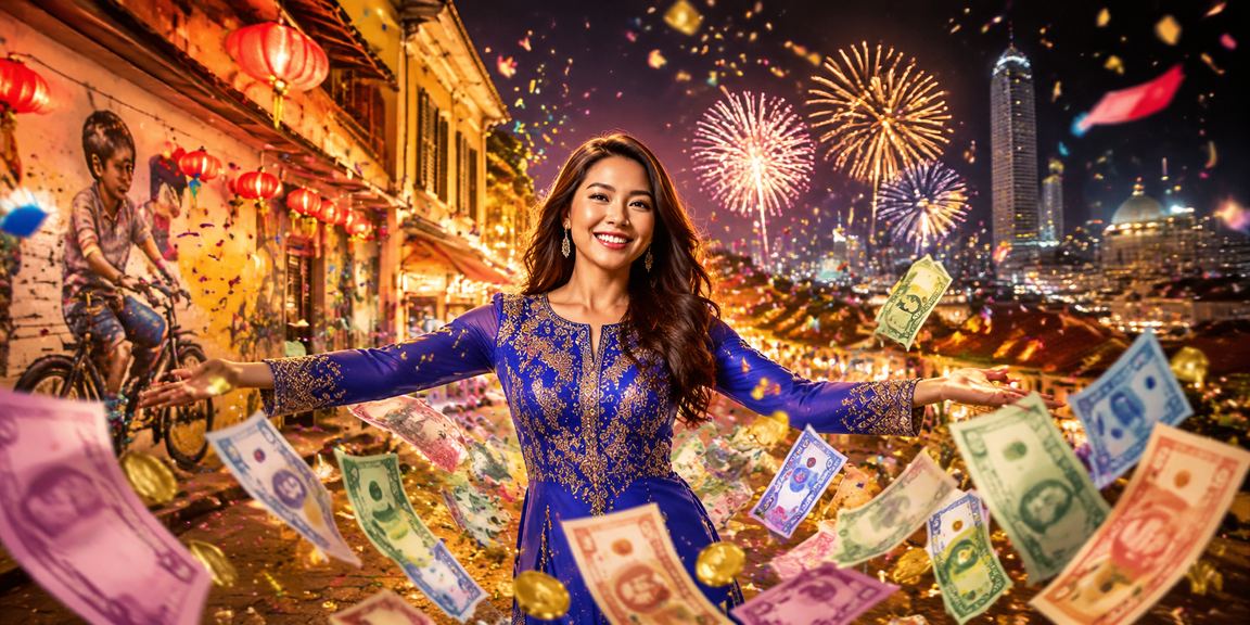 Pengguna wanita Penang menikmati cashback bonus VIP gtr99 berbaju kurung